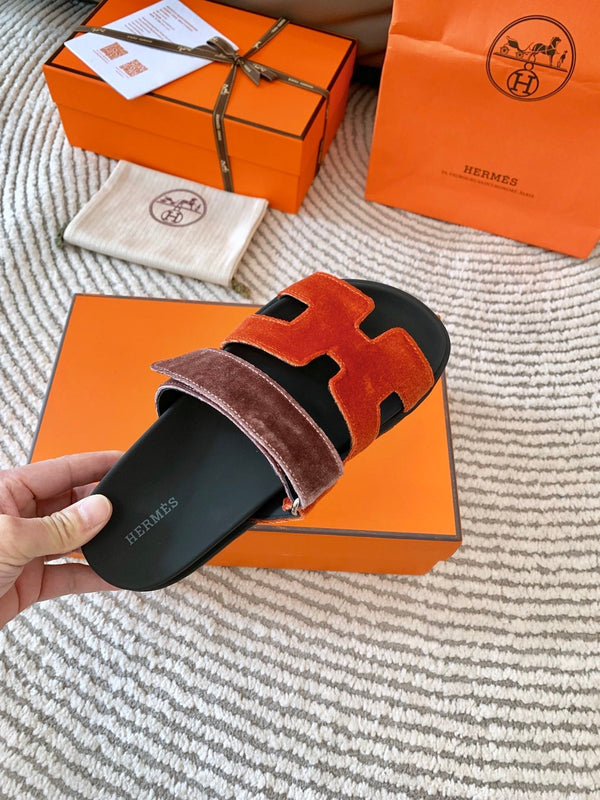 HM Chypre Sandal Red Orange Mix Purple Corduroy  963557