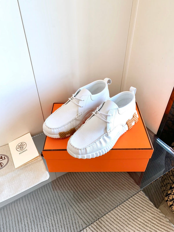 HM Increase Sneaker In White Cowhide 993282