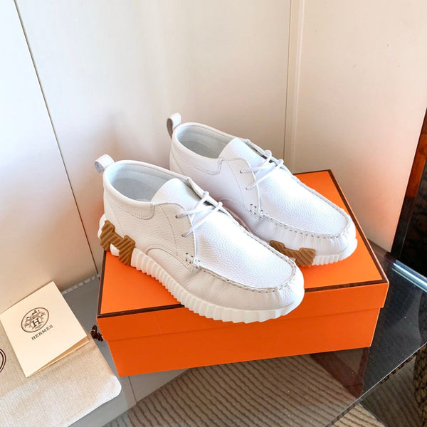 HM Increase Sneaker In White Cowhide 993282