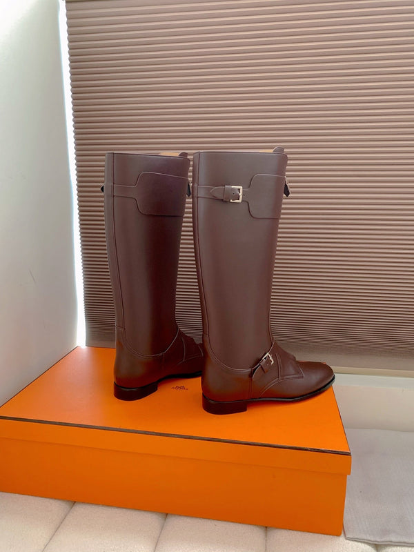 HM Riding Boots Dark Burgundy Cowhide 464358