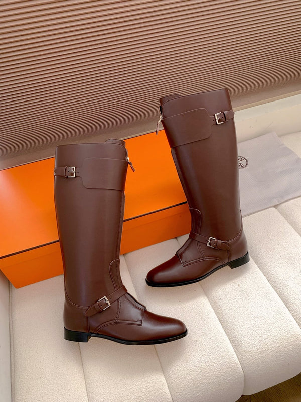 HM Riding Boots Dark Burgundy Cowhide 464358