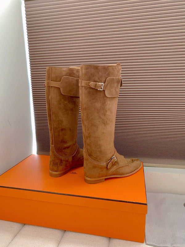 HM Riding Boots Clay Brown Suede 464360