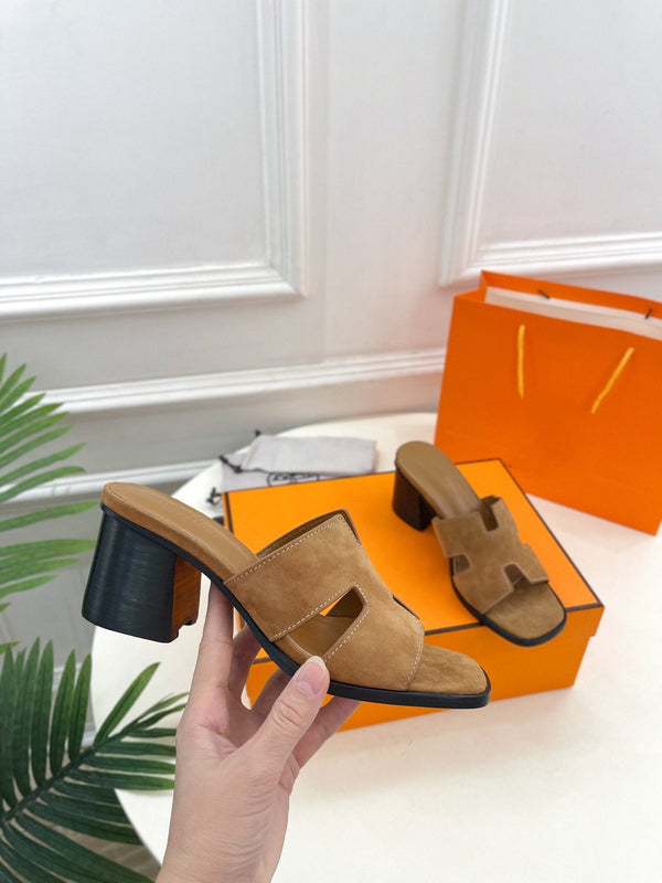 HELIA 60 SANDAL BROWN SUEDE