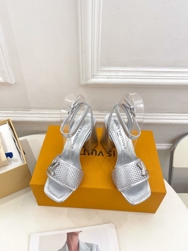 shake platform 90 silver metalic calfskin