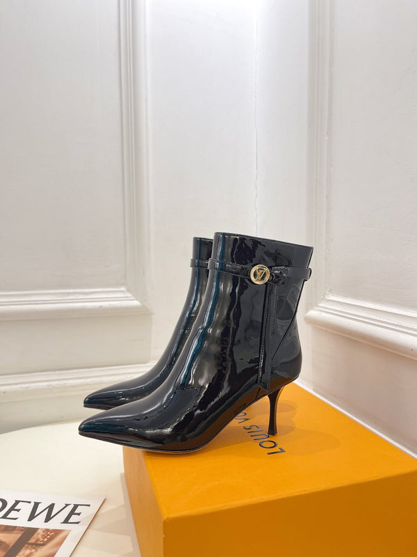 Stivaletto LV Stellar 70mm in pelle di vitello nera lucida