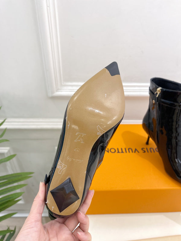 Stivaletto LV Stellar 70mm in pelle di vitello nera lucida