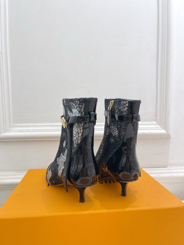 Stivaletto LV Stellar 40mm in pelle di vitello bianca e nera