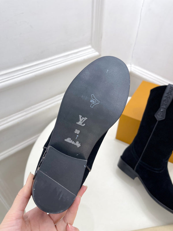 LV Rider Boot 30mm Nero Scamosciato