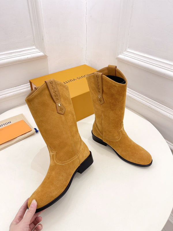 LV Rider Boot 30mm Marrone Giallo Scamosciato