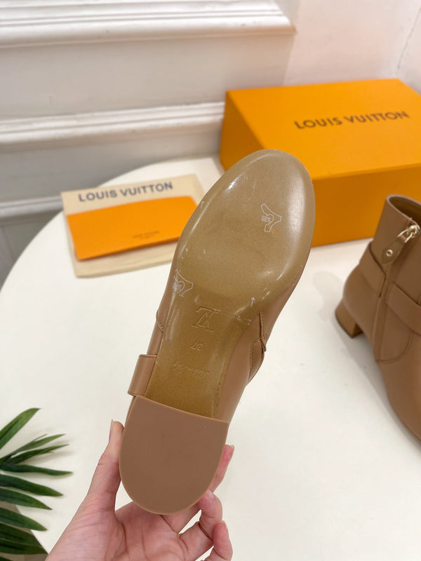 LV Ankle Boots 35mm Caramel Cowhide
