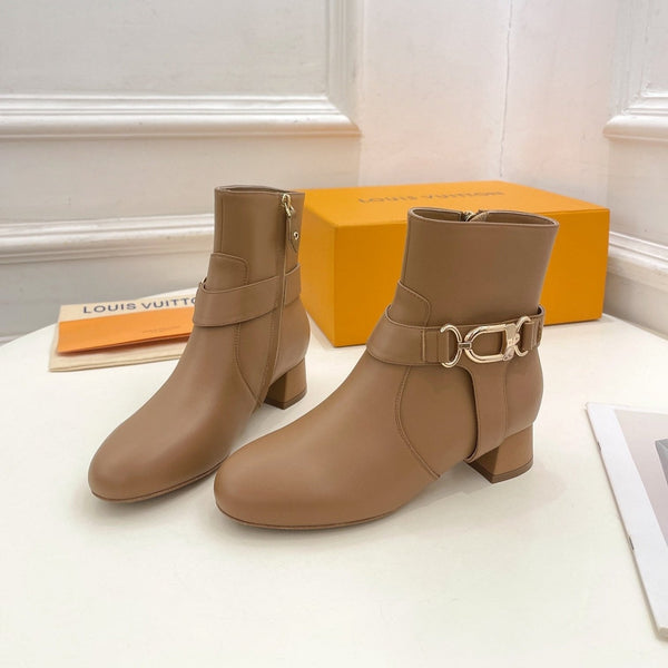LV Ankle Boots 35mm Caramel Cowhide