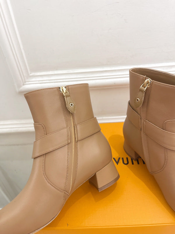 LV Ankle Boots 35mm Caramel Cowhide