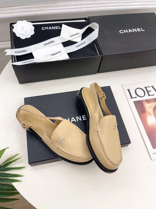 CC 25S Slingback Loafer Beige Calfskin
