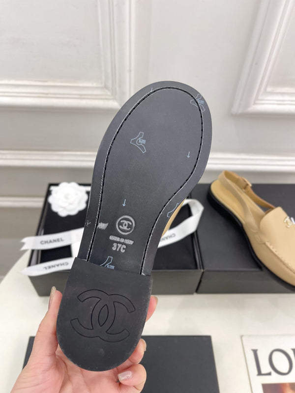 CC 25S Slingback Loafer Beige Calfskin