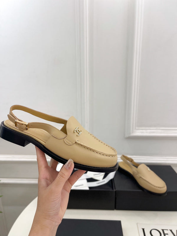 CC 25S Slingback Loafer Beige Calfskin