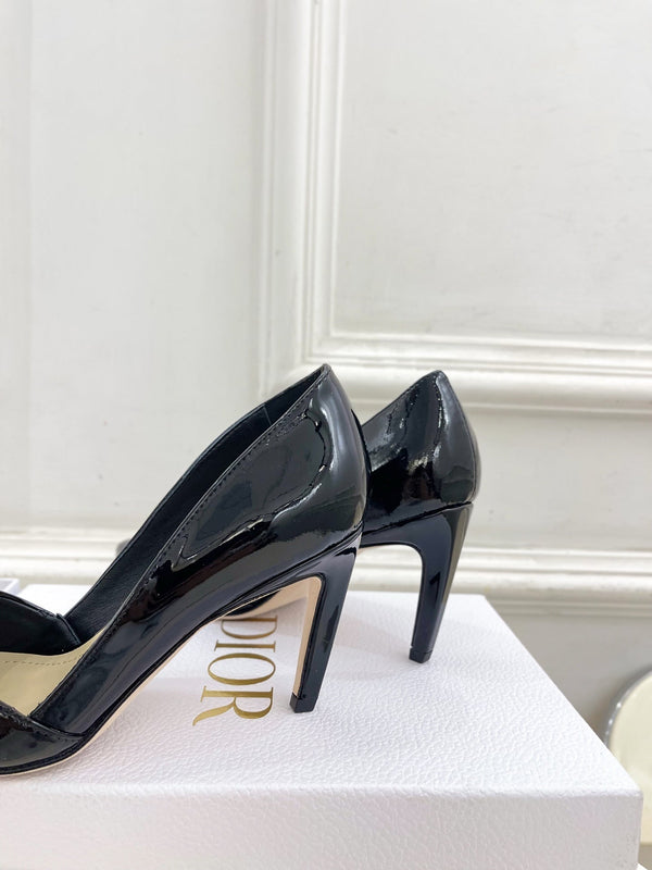 CD 25 Pump High Heels Black Patent Leather 307417