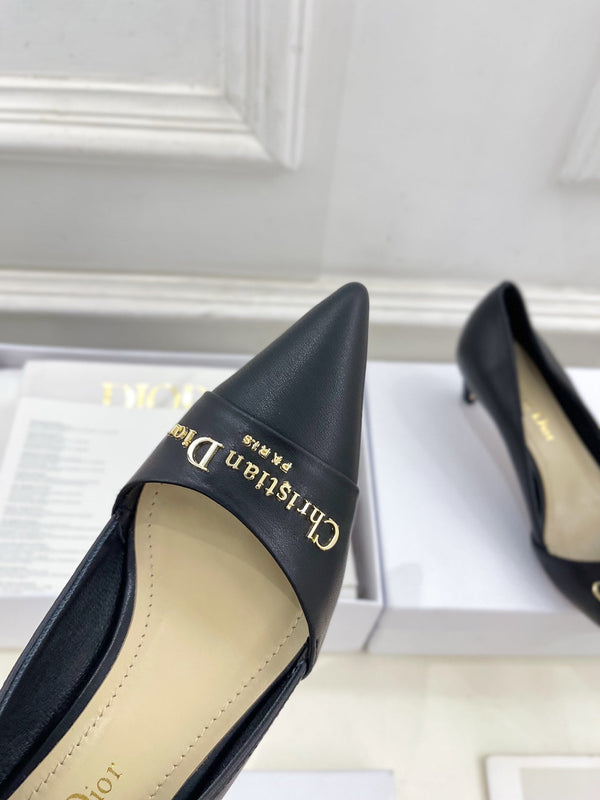 CD 25 Pump High Heels Black Calfskin 307420