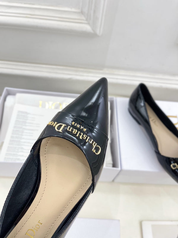 CD 25 Pump Flat Black Patent Leather 307412