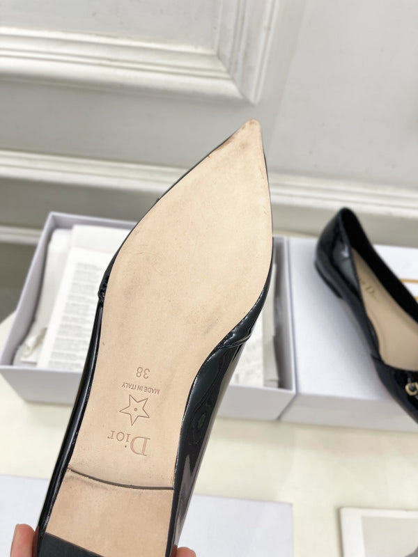 CD 25 Pump Flat Black Patent Leather 307412