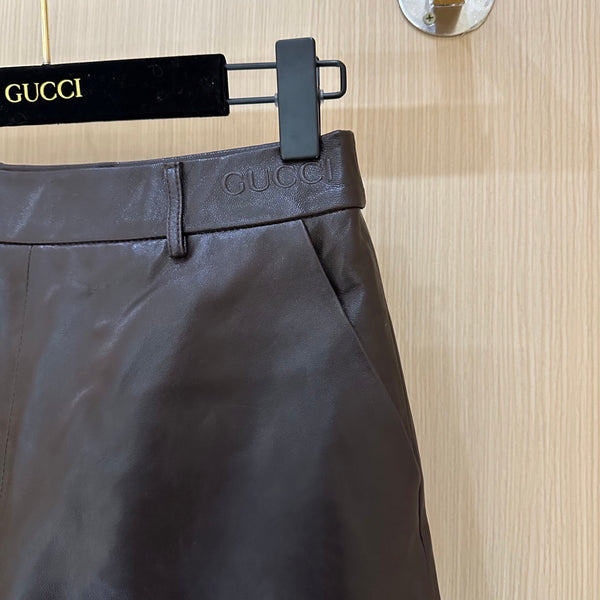 Gucci Short Brown Chocolate Leather 276994