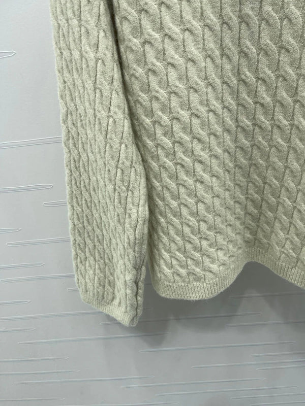 MIUMIU HALF-ZIP KNITTED PULLOVER WITH COLLAR STYLE 485