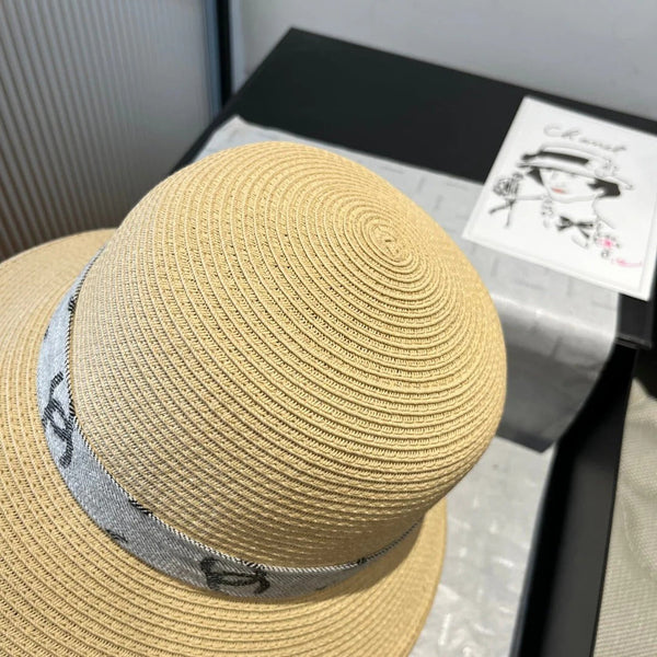 STRAW BUCKET HAT IN BEIGE WITH RIBBON BOW 673979