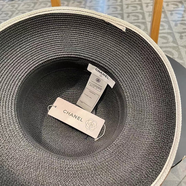 STRAW CLOCHE HAT BLACK 672756