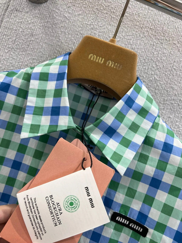 MIUMIU PLAID SHIRT 268890