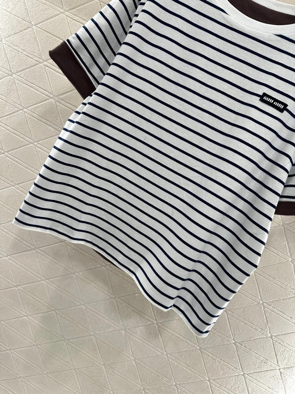 MIUMIU REVERSIBLE OVERSIZED CREW NECK TEE 276642