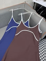 MIUMIU COTTON SPAGHETTI STRAP DRESS 269083