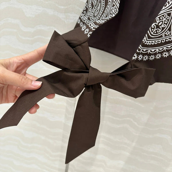 MIUMIU EARTH BROWN STRAPPY BACK TOP