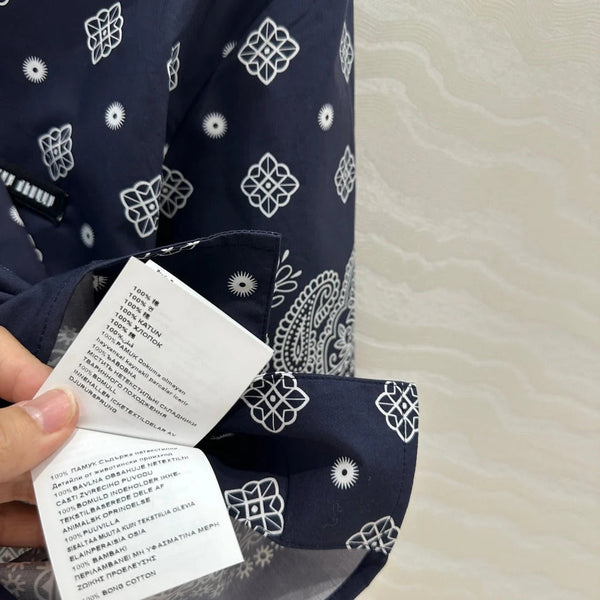 MIUMIU MIDNIGHT BLUE SHORT-SLEEVE SHIRT 261480