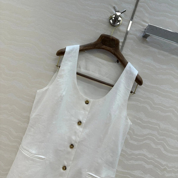 BLAZER IN LINO SENZA MANICHE LP 272243