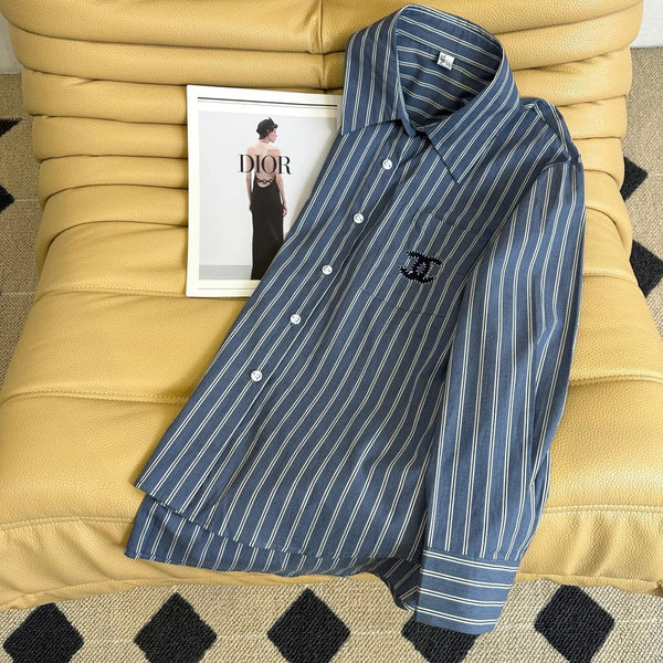 CHANEL SHIRT WITH SCARF DETAIL STYLE 51