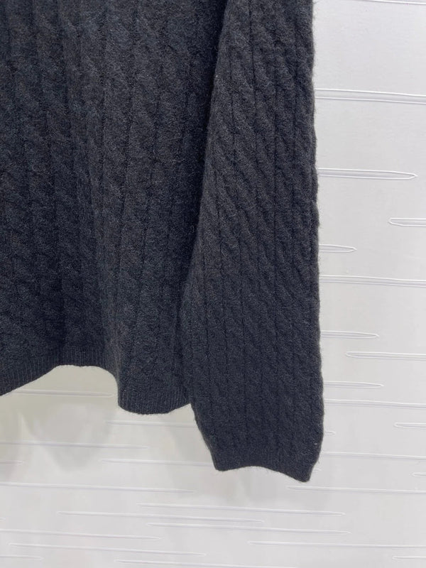 MIUMIU HALF-ZIP KNITTED PULLOVER WITH COLLAR STYLE 486