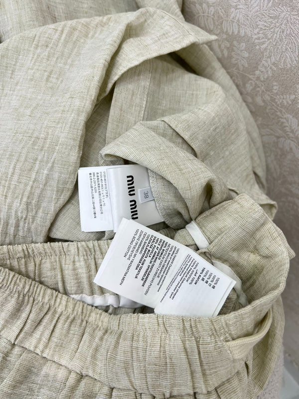 CHANEL SHIRT AND WIDE-LEG TROUSERS SET STYLE 33