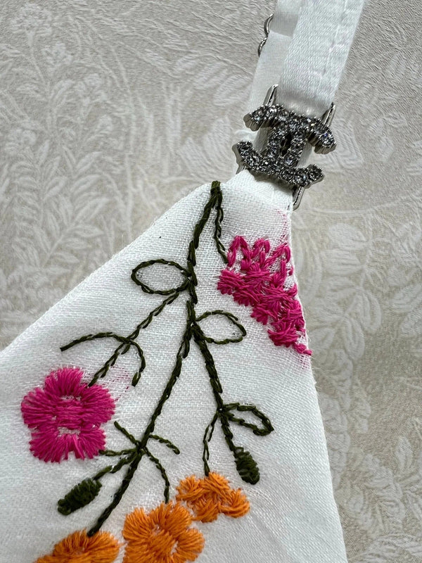 CHANEL RUFFLED SPAGHETTI STRAP TOP 272286