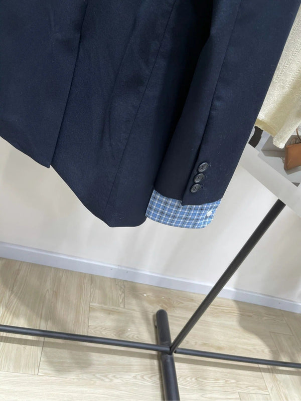MIUMIU NAVY CHECKED SUIT 224381