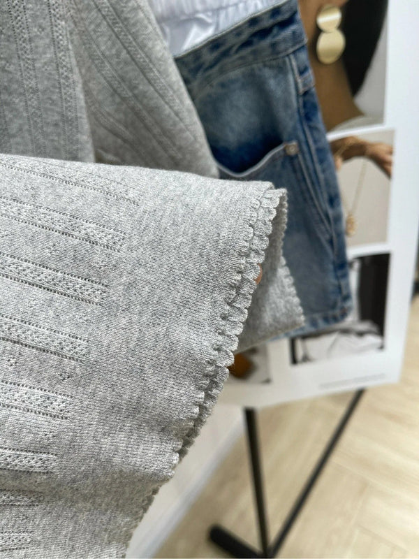 MIUMIU CREW NECK SHORT SLEEVE KNIT TOP 273085