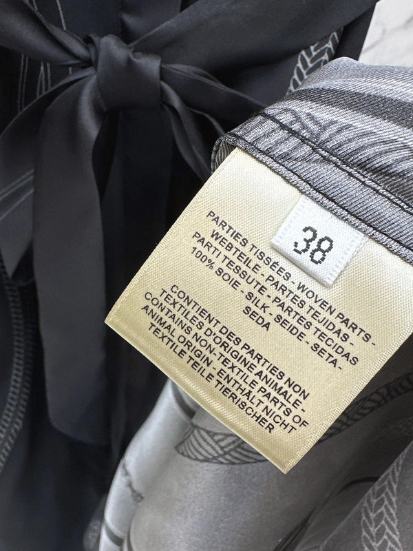 HERMES 25S LONG SILK DRESS 80580