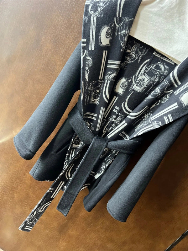 HERMES 25S REVERSIBLE LONG HOODED COAT 047