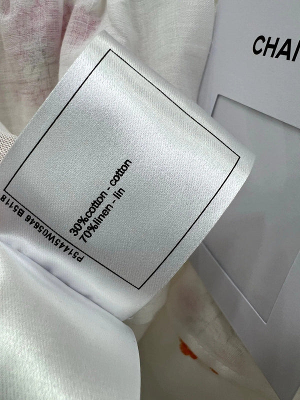 CHANEL RUFFLED SPAGHETTI STRAP TOP 272286