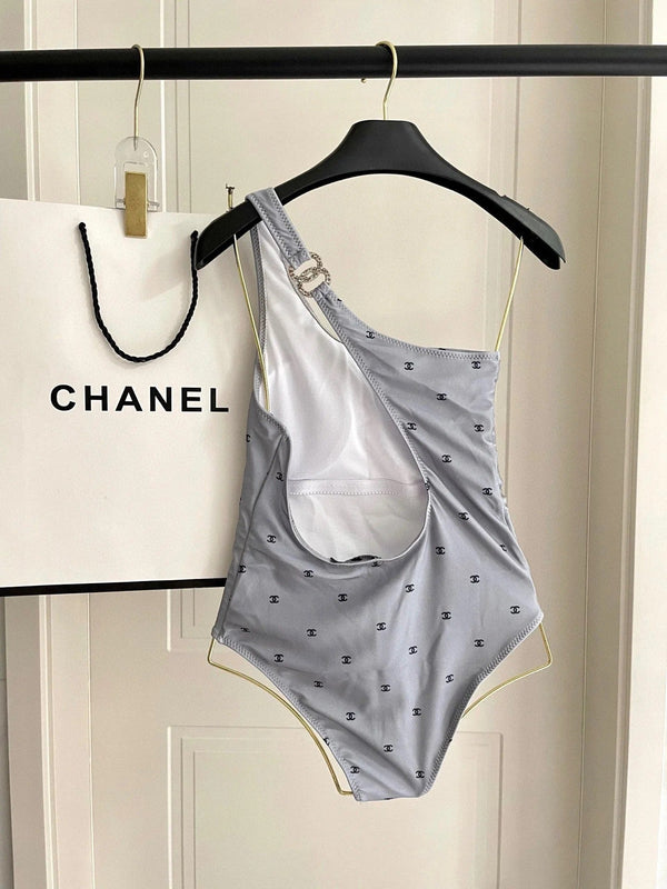 CC BIKINI SWIMSUIT SET IN GREY AND BLACK 593032