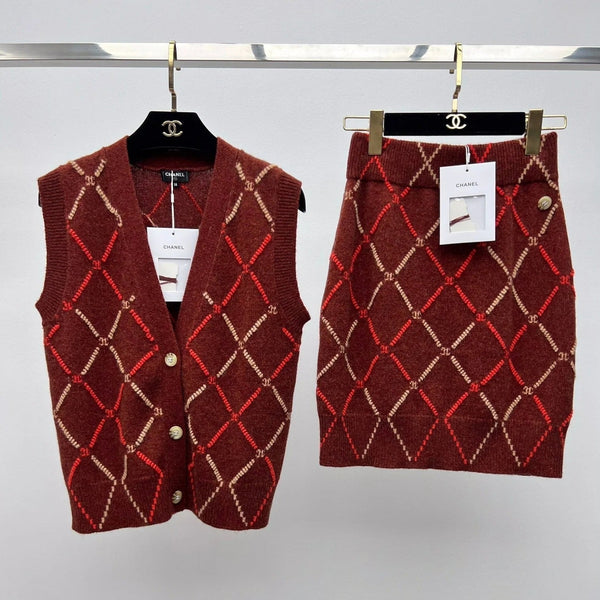 CHANEL 25S SET KNIT VEST STYLE 256