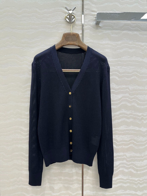 LP NAVY BLUE V-NECK KNIT CARDIGAN