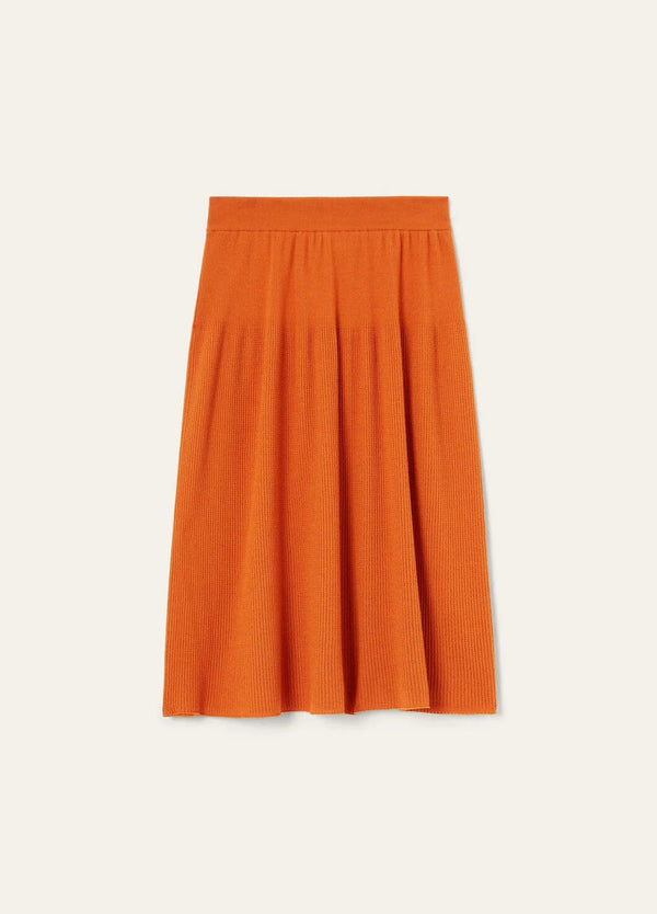 LP ORANGE KNIT MIDI SKIRT