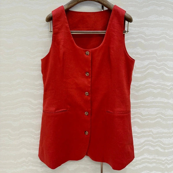 BLAZER IN LINO SENZA MANICHE LP 272246