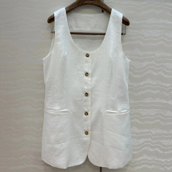 BLAZER IN LINO SENZA MANICHE LP 272243