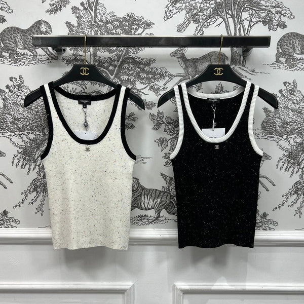 CC CREW NECK SLEEVELESS KNIT TOP 268567