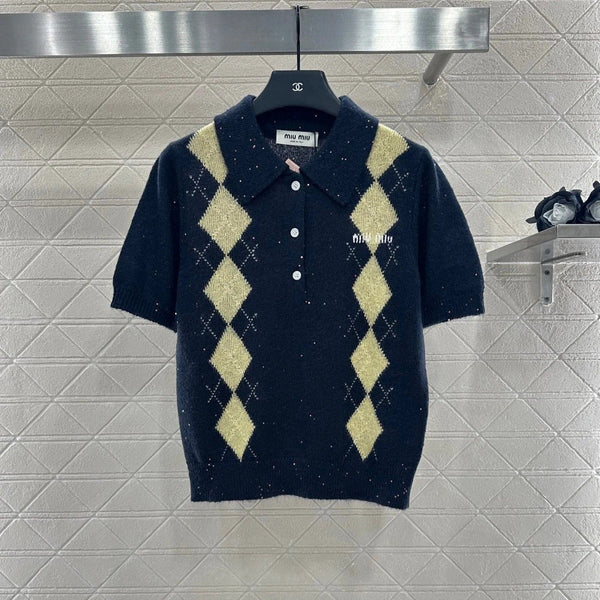 MIUMIU SHORT-SLEEVE KNIT TOP STYLE 22